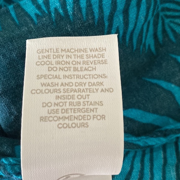 Boden Hettie Double Ruffle Pompom Top in Woodland Green Jungle Palm - 10 - Picture 14 of 15